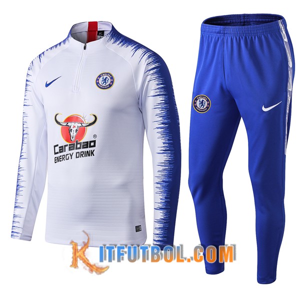 Nueva Chaqueta Futbol + Pantalones FC Chelsea Blanco Strike Drill 19/20