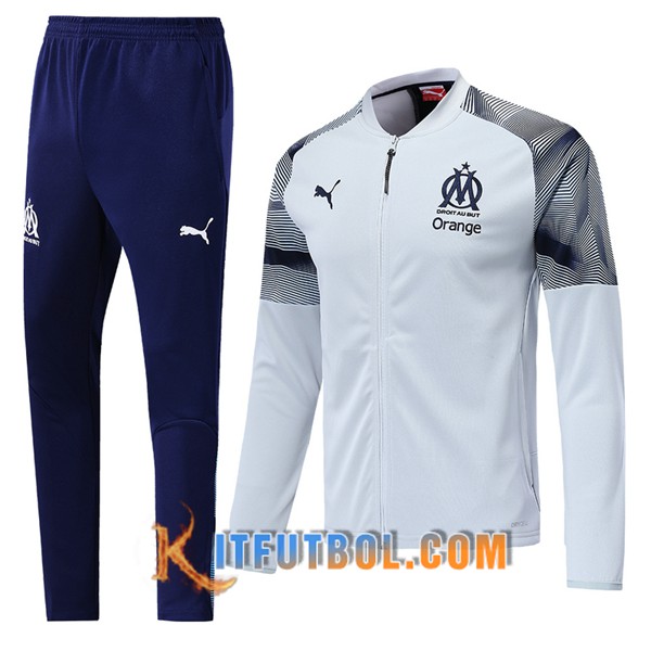 Nueva Chandal Futbol - Chaqueta + Pantalones Marsella OM Blanco 19/20