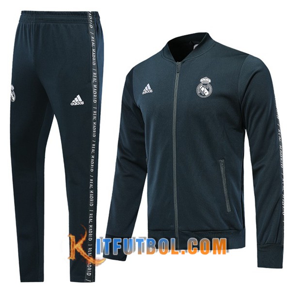 Nueva Chandal Futbol - Chaqueta + Pantalones Real Madrid Negro 19/20