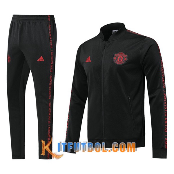 Nueva Chandal Futbol - Chaqueta + Pantalones Manchester United Negro 19/20