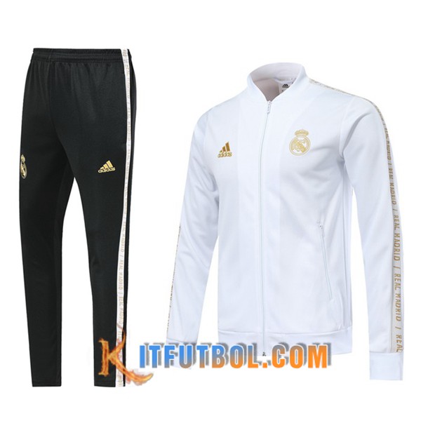 Nueva Chandal Futbol - Chaqueta + Pantalones Real Madrid Blanco 19/20