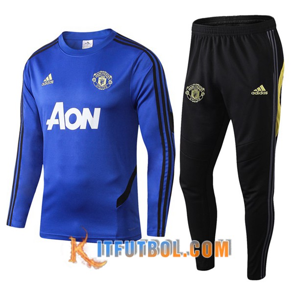 Nueva Chaqueta Futbol + Pantalones Manchester United Azul 19/20
