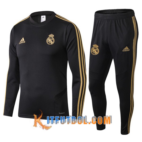 Nueva Chaqueta Futbol + Pantalones Real Madrid Negro 19/20