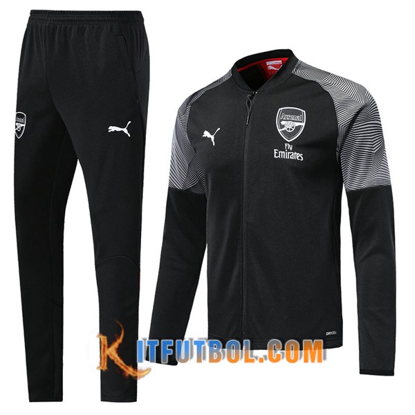Nueva Chandal Futbol - Chaqueta + Pantalones Arsenal Negro 19/20
