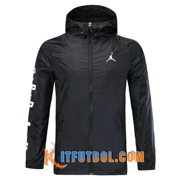 Nueva Chaqueta Futbol Jordan Sudadera con capucha Negro 19/20