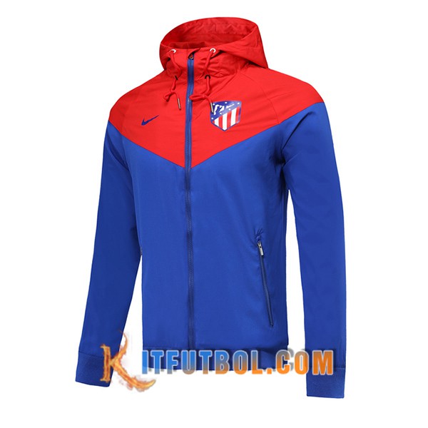 Nueva Chaqueta Futbol Atletico Madrid Sudadera con capucha Roja Azul 19/20