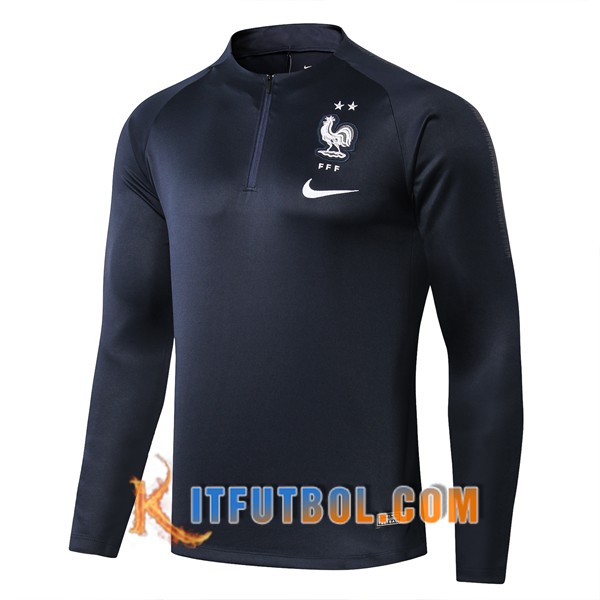 Nueva Entrenamiento Sudadera Francia Azul Oscuro 19/20