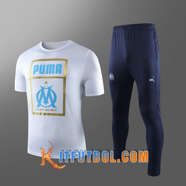 Camiseta Entrenamiento Marsella OM Ninos + Pantalones Roja 19/20