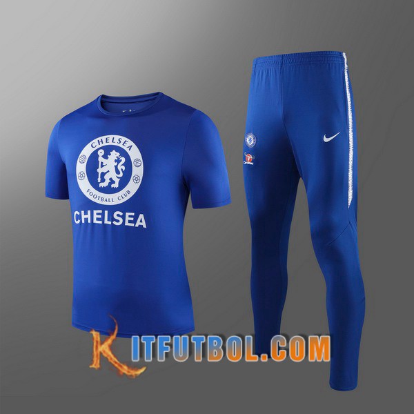 Camiseta Entrenamiento FC Chelsea Ninos + Pantalones Azul 19/20