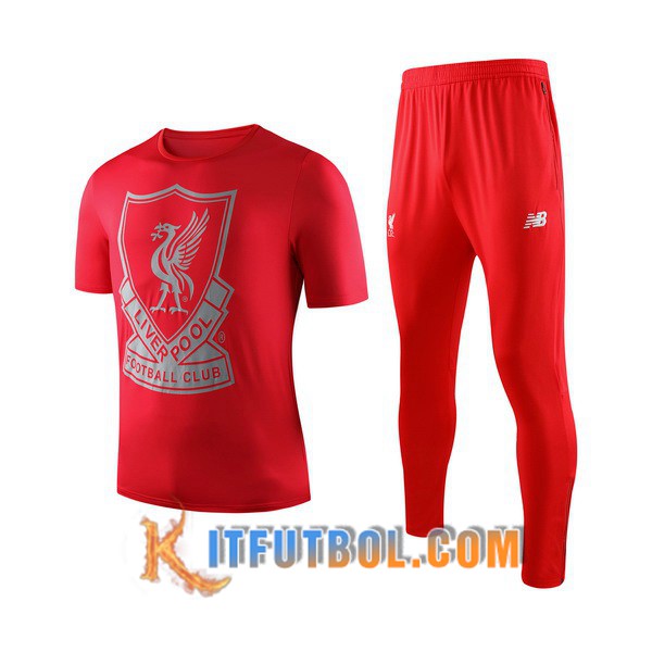 Camiseta Entrenamiento Liverpool Ninos + Pantalones Roja 19/20