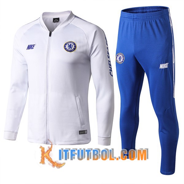 Nueva Chandal Futbol - Chaqueta + Pantalones FC Chelsea Blanco 19/20