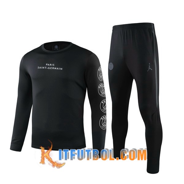 Nueva Chaqueta Futbol + Pantalones Paris PSG Jordan Negro 19/20