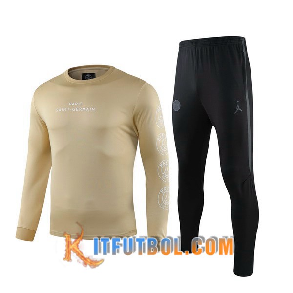 Nueva Chaqueta Futbol + Pantalones Paris PSG Jordan Marron 19/20