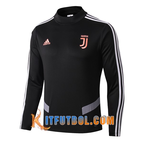Nueva Entrenamiento Sudadera Juventus Negro Gris 19/20