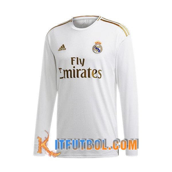 Camisetas Futbol Real Madrid Manga Larga Primera 19/20