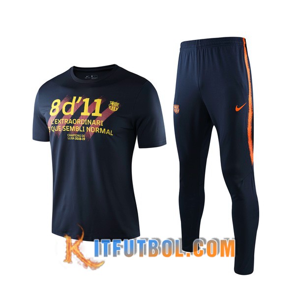 Camiseta Entrenamiento FC Barcelona + Pantalones Negro 19/20