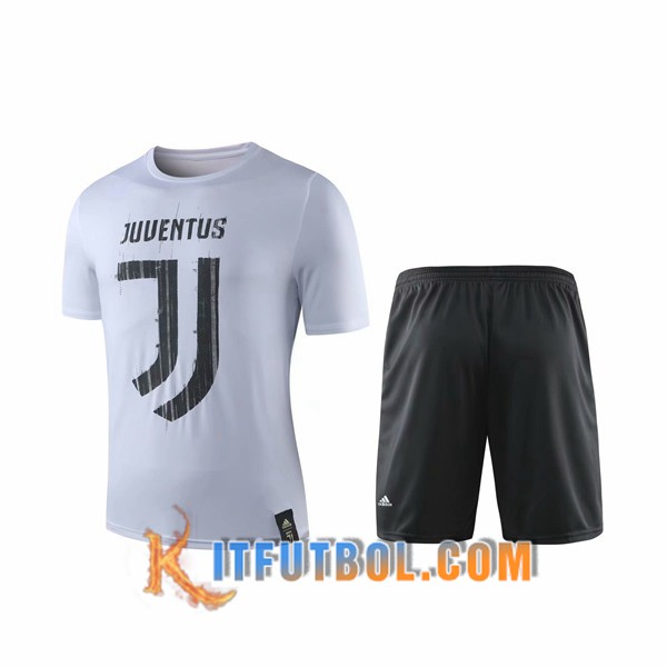 Camiseta Entrenamiento Juventus + Pantalones cortos Blanco 19/20