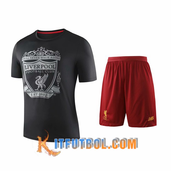 Camiseta Entrenamiento FC Liverpool + Pantalones cortos Negro 19/20