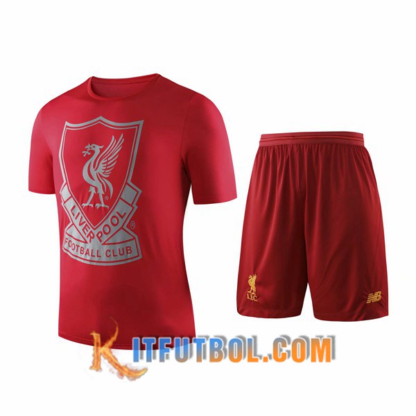 Camiseta Entrenamiento FC Liverpool + Pantalones cortos Roja 19/20