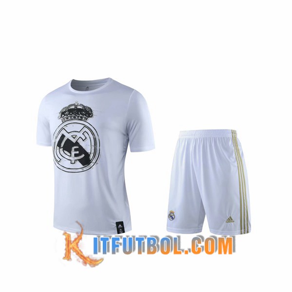 Camiseta Entrenamiento Real Madrid + Pantalones cortos Blanco 19/20