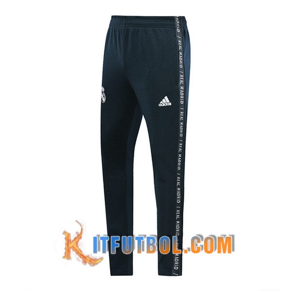 Nueva Pantalones Futbol Real Madrid Azul Oscuro Blanco 19/20