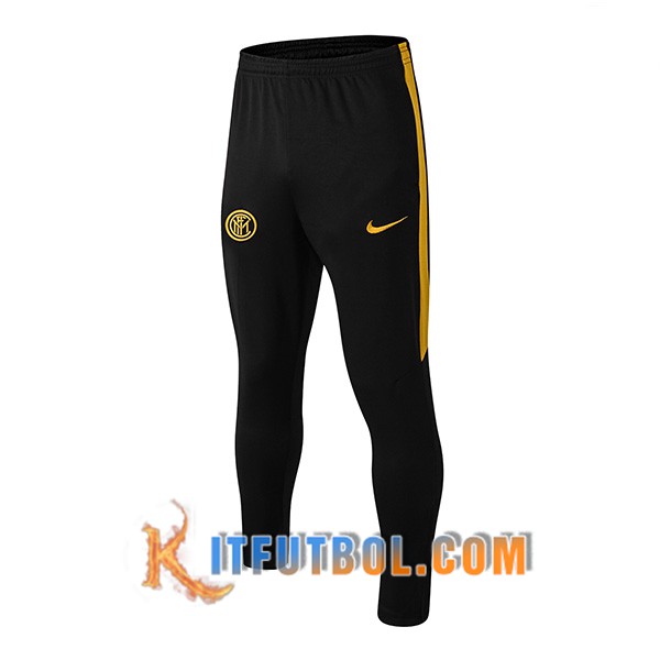 Nueva Pantalones Futbol Inter Milan Negro Amarillo 19/20