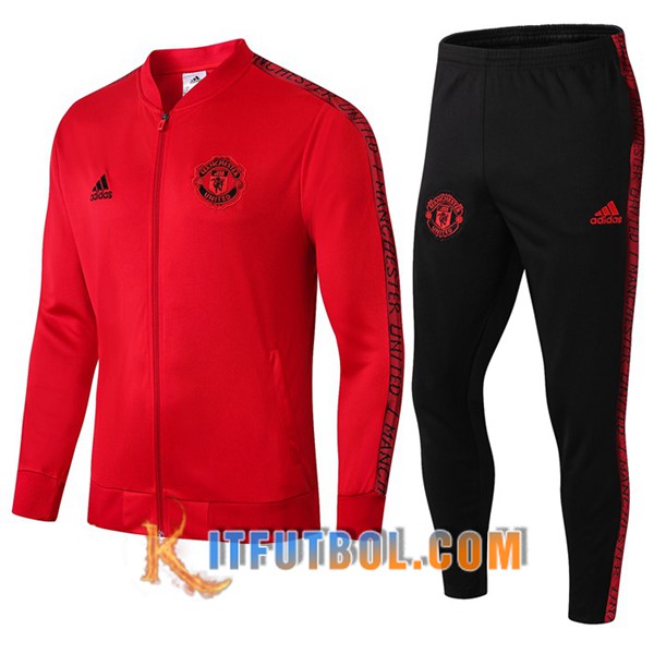 Nueva Chandal Futbol - Chaqueta + Pantalones Manchester United Roja 19/20