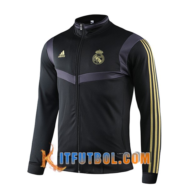 Nueva Chaqueta Futbol Real Madrid Negro Amarillo 19/20
