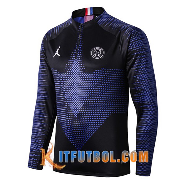 Nueva Entrenamiento Sudadera PSG Jordan Azul Negro 19/20