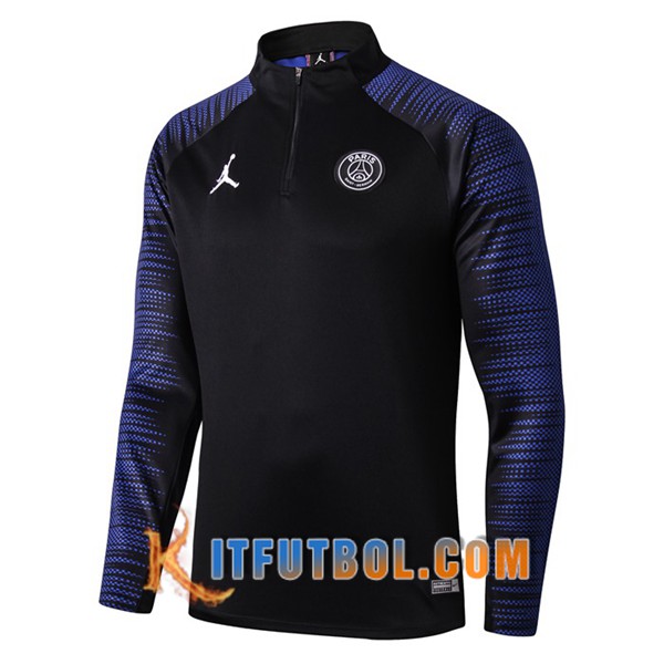 Nueva Entrenamiento Sudadera PSG Jordan Negro Azul 19/20
