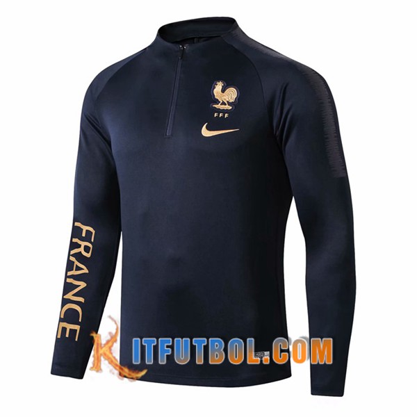 Nueva Entrenamiento Sudadera Francia Azul Oscuro 19/20