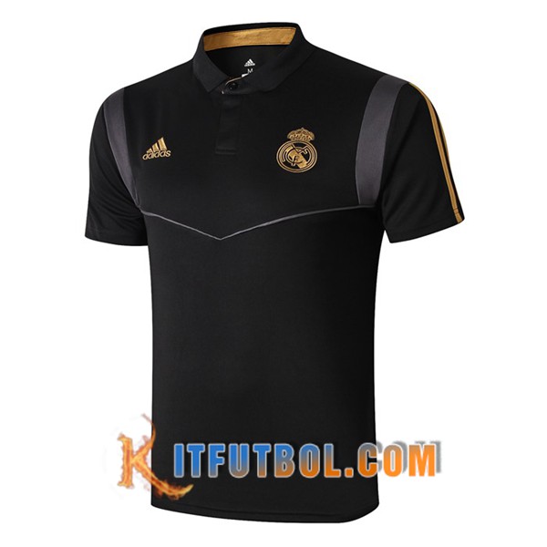 Nueva Polo Futbol Real Madrid Negro Gris 19/20