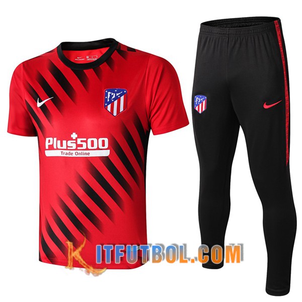 Camiseta Entrenamiento Atletico Madrid + Pantalones Roja Negro 19/20