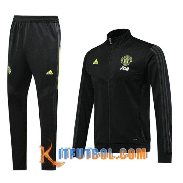 Nueva Chandal Futbol - Chaqueta + Pantalones Manchester United Negro 19/20