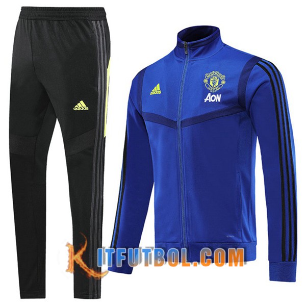 Nueva Chandal Futbol - Chaqueta + Pantalones Manchester United Azul 19/20