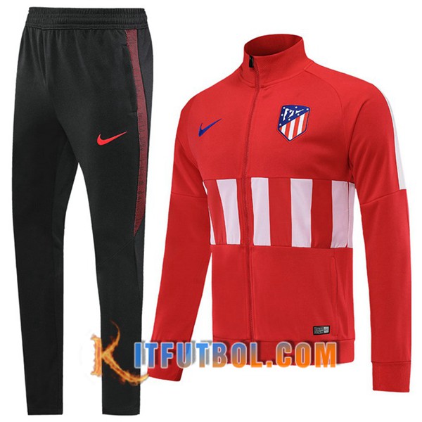 Nueva Chandal Futbol - Chaqueta + Pantalones Atletico Madrid Roja Blanco 19/20