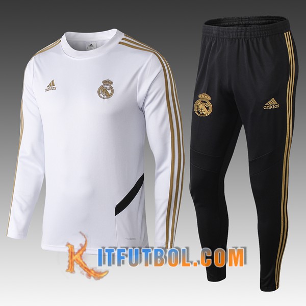 Nueva Chandal Futbol Real Madrid Ninos Blanco 19/20