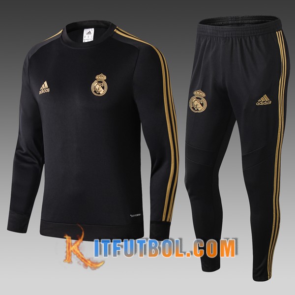 Nueva Chandal Futbol Real Madrid Ninos Negro 19/20