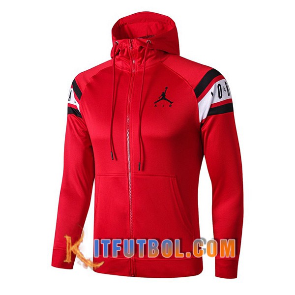 Nueva Chaqueta Futbol con capucha PSG Jordan Roja 19/20
