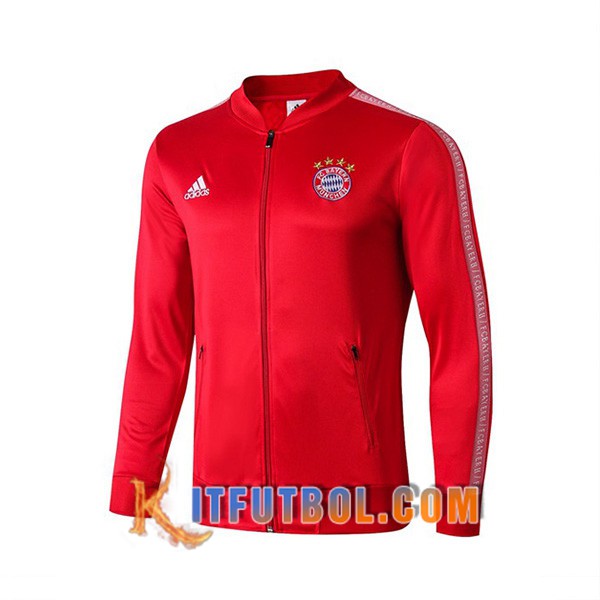 Nueva Chaqueta Futbol Bayern Munich Roja Blanco 19/20