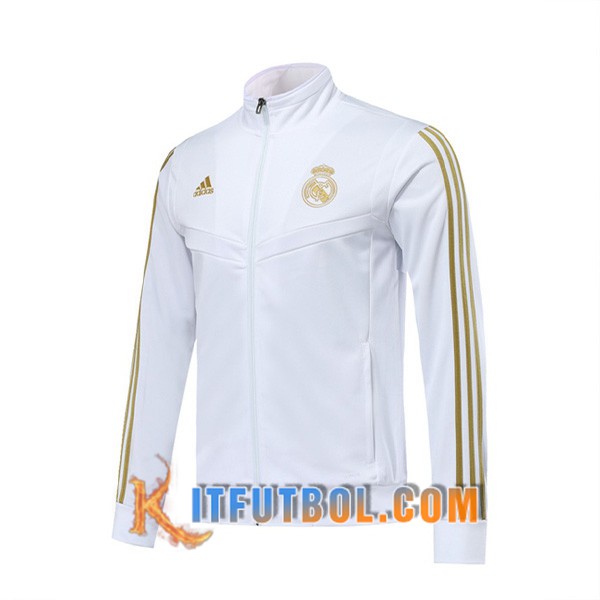 Nueva Chaqueta Futbol Real Madrid Blanco Amarillo 19/20