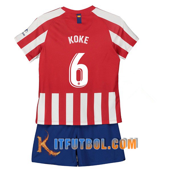 Camisetas Futbol Atletico Madrid (KOKE 6) Ninos Primera 19/20