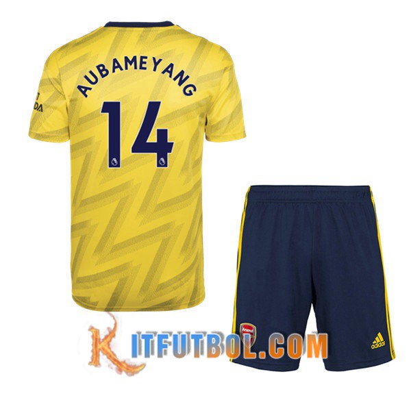 Camisetas Futbol Arsenal (AUBAMEYANG 14) Ninos Segunda 19/20