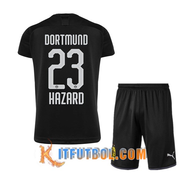Camisetas Futbol Dortmund BVB (HAZARD 23) Ninos Segunda 19/20