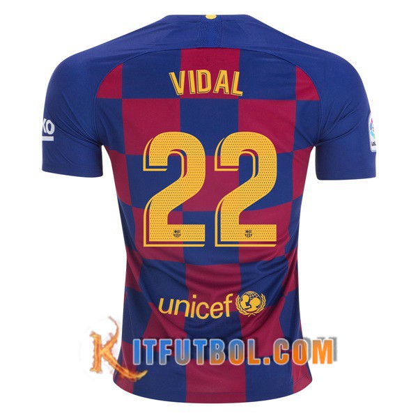 Camisetas Futbol FC Barcelona (VIDAL 22) Primera 19/20