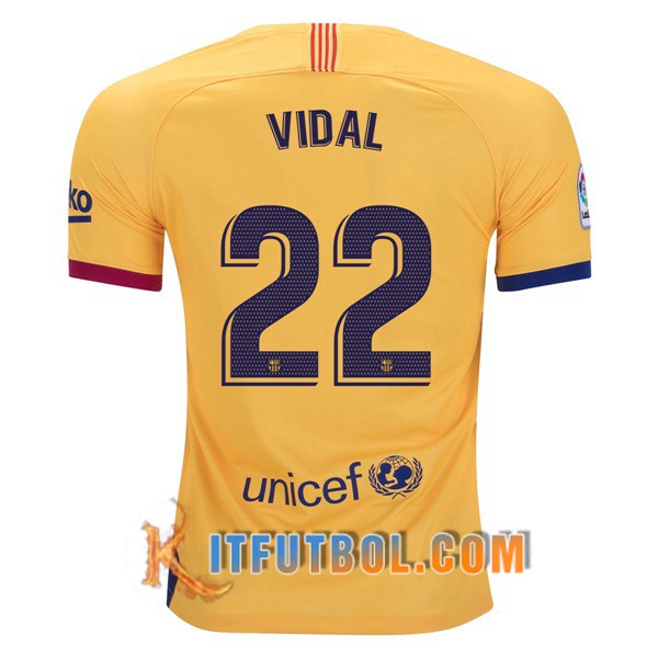 Camisetas Futbol FC Barcelona (VIDAL 22) Segunda 19/20