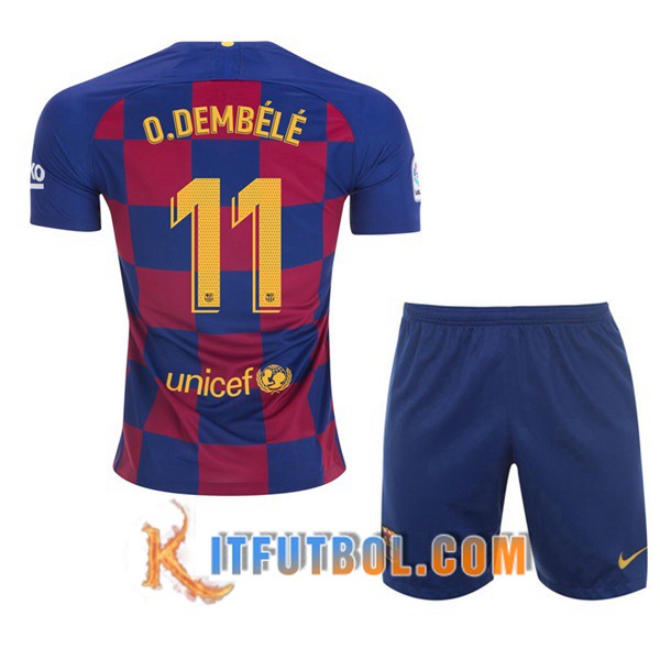 Camisetas Futbol FC Barcelona (O.DEMBELE 11) Ninos Primera 19/20