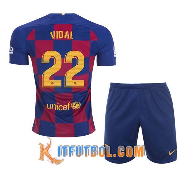 Camisetas Futbol FC Barcelona (VIDAL 22) Ninos Primera 19/20