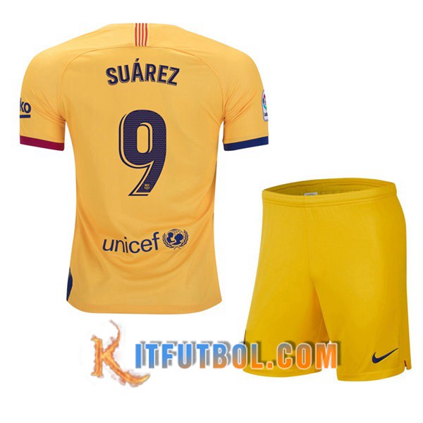 Camisetas Futbol FC Barcelona (SUAREZ 9) Ninos Segunda 19/20