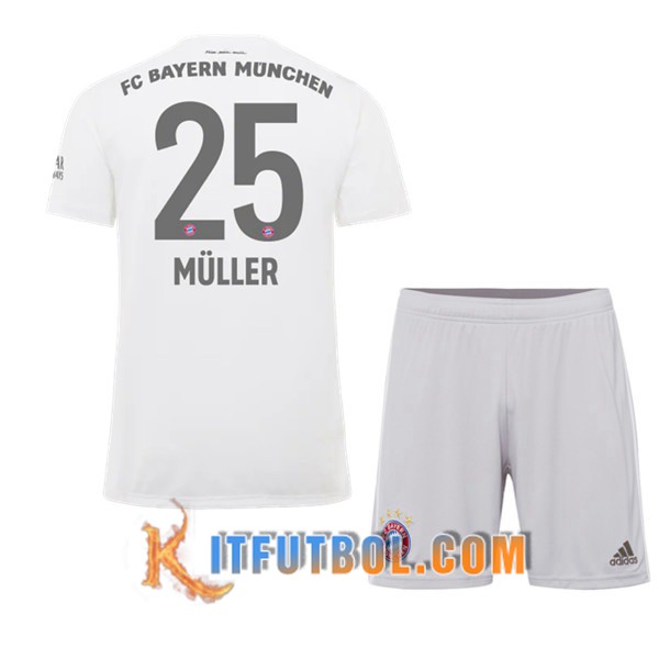 Camisetas Futbol Bayern Munich (MULLER 25)Ninos Segunda 19/20